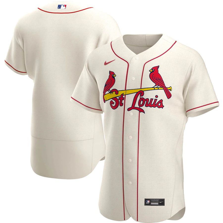 Cheap Mens St. Louis Cardinals Nike Cream Alternate Authentic Team MLB Jerseys
